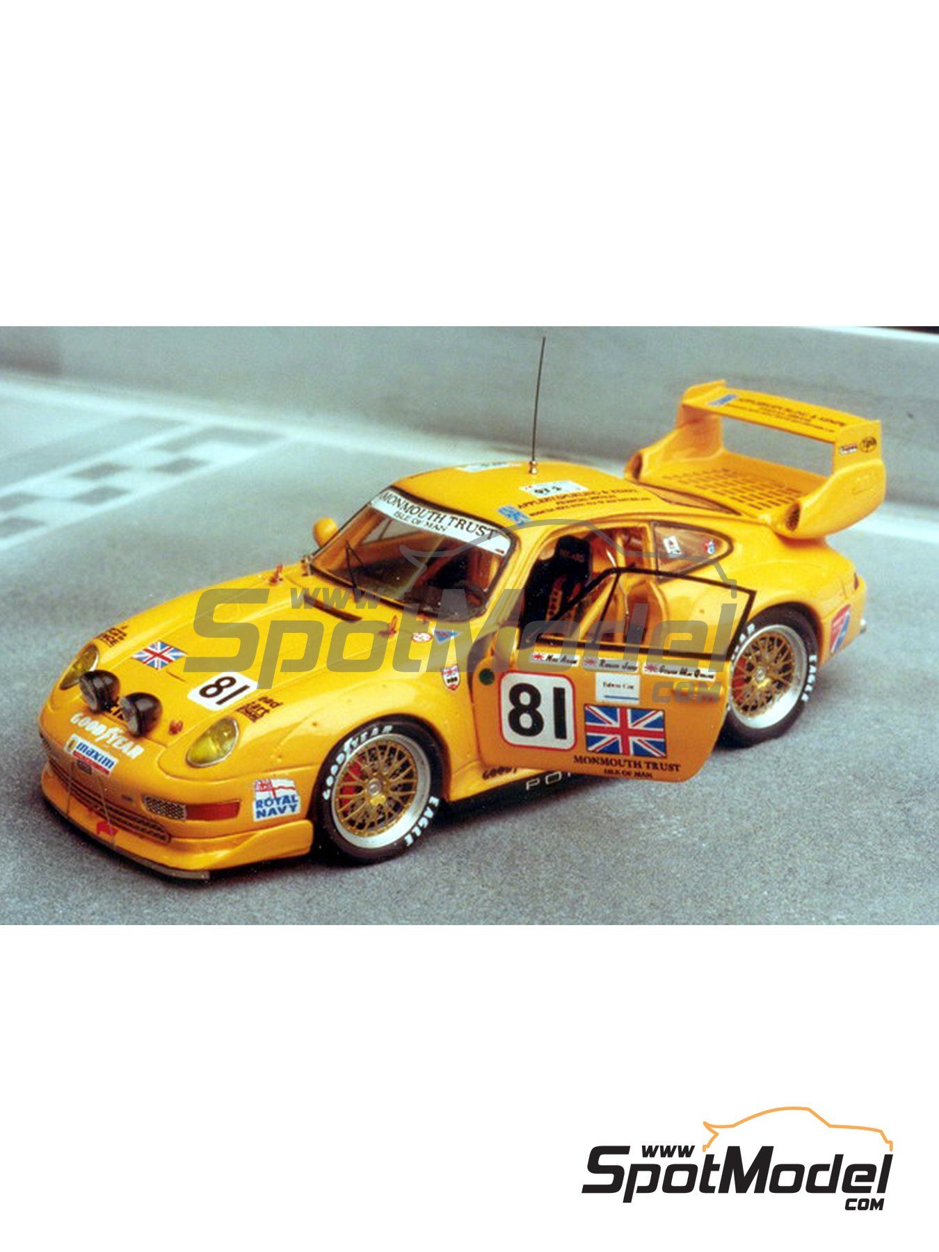 Porsche 911 GT2 sponsored by Jones - 24 Hours Le Mans 1995. Car scale model  kit in 1/43 scale manufactured by Renaissance Models (ref. 016-81, also 01